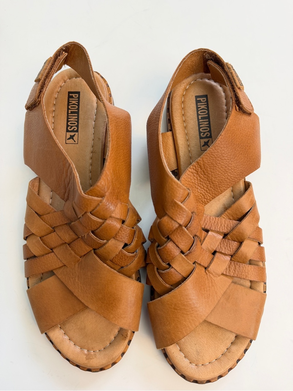 Pikolinos Woven Leather Slingback Sandals, Size 41